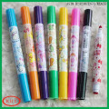 Non toxic colorful washable water color pen with stamp